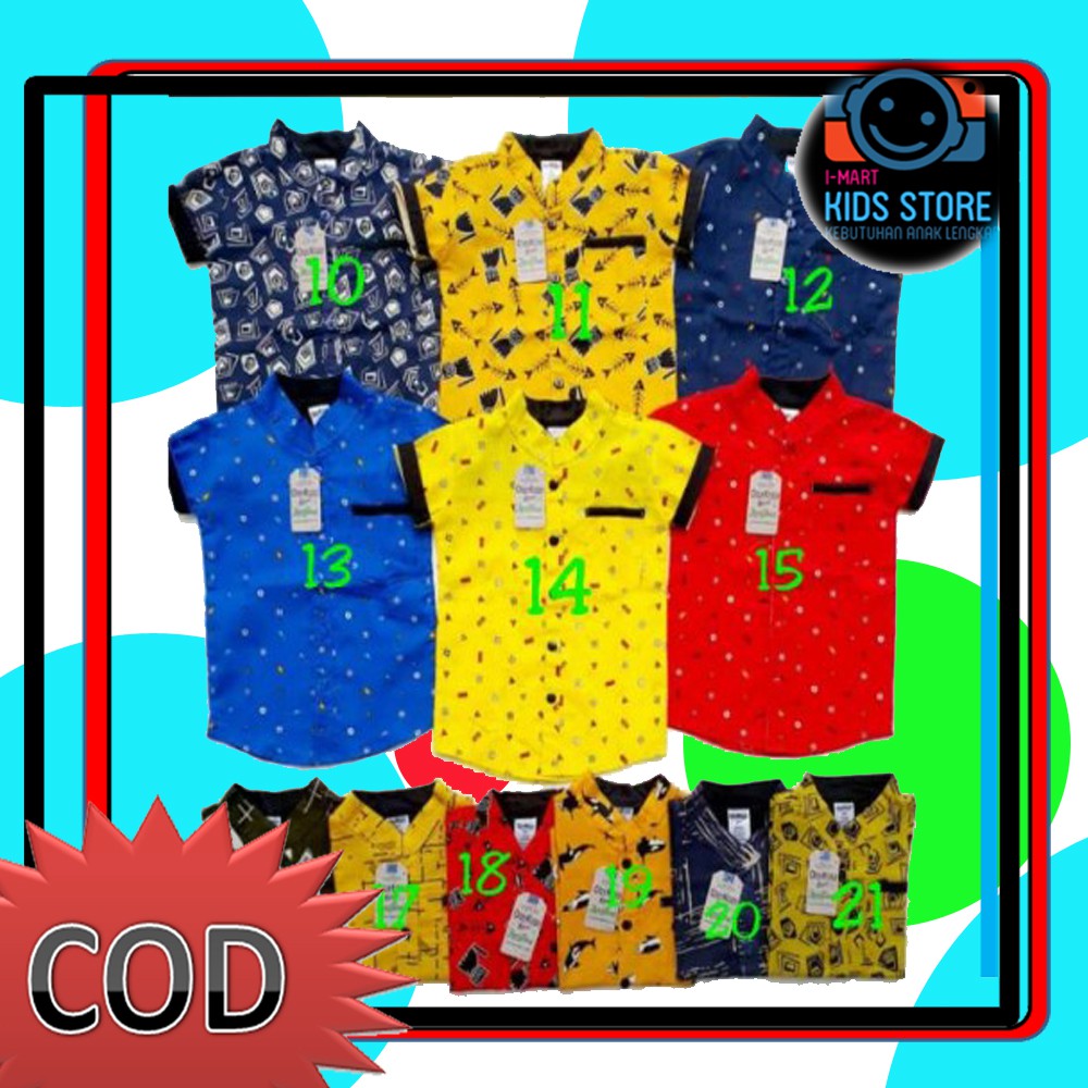 BAJU PAKAIAN KEMEJA KOKO ANAK LAKI LAKI IMPORT HEM ANAK COWOK KEMKO OSHKOSS BRANDED PREMIUM
