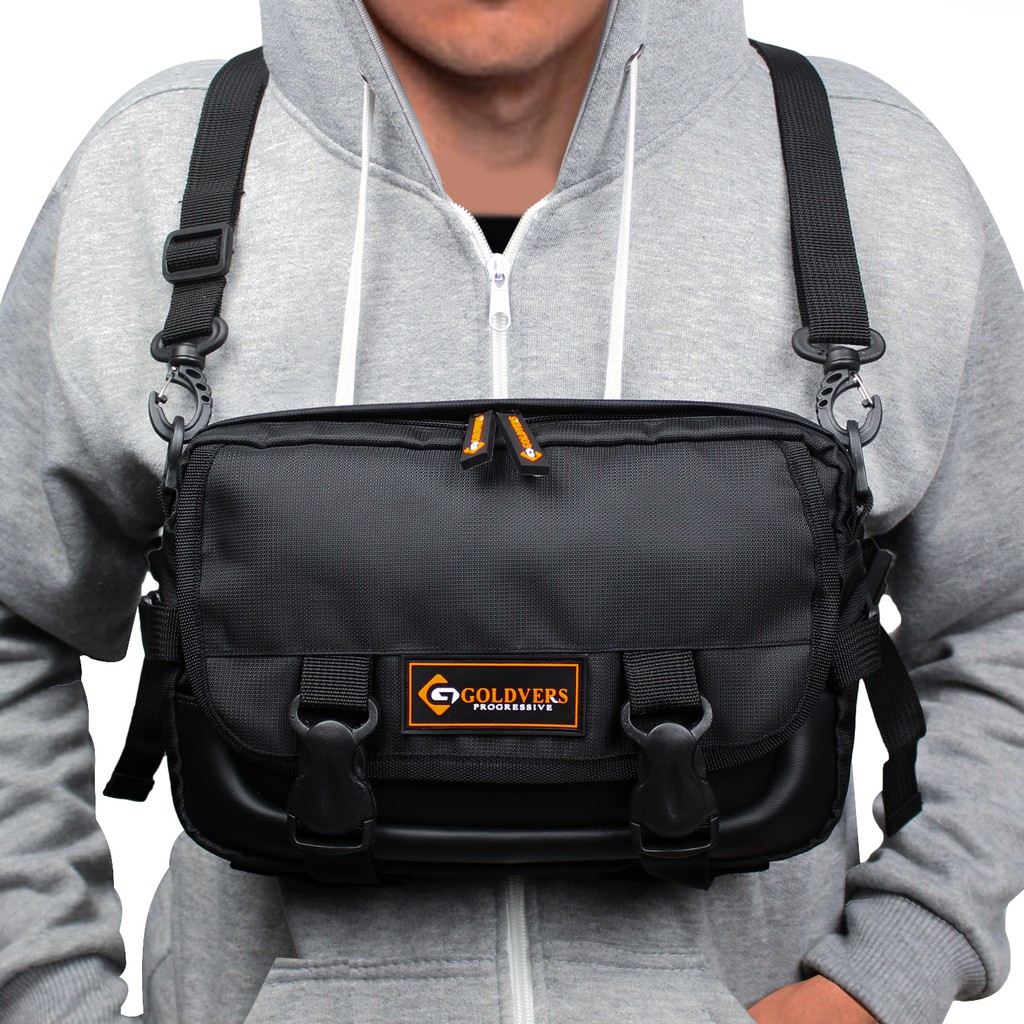 GOLDVERS Tas Selempang Rompi Pria ORIGINAL WaistBag 3 in 1 Slempang Tas Tactical Traveler Bag IMPORT