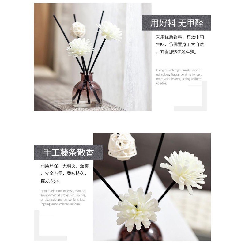 ZUOHE Parfum Ruangan Aroma Diffuser Reed Rattan Sticks 50ml