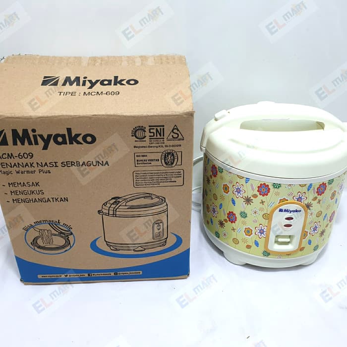 Magic com miyako mini 0,6L MCM 609 - rice cooker mini MCM609 3 in1 memasak menghangatkan mrngukus