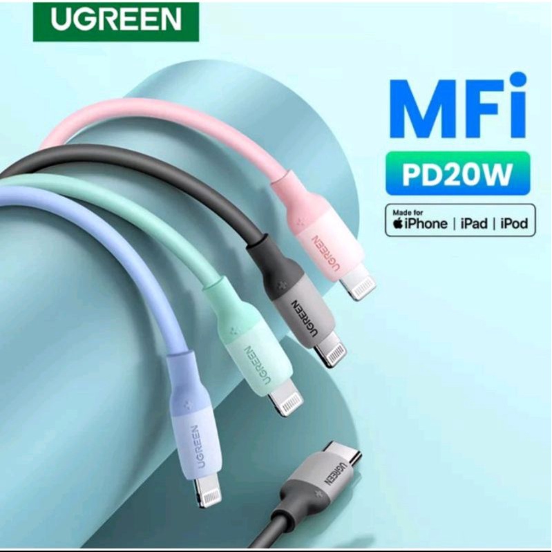 Ugreen Kabel Lightning MFi Support For Ip 13 14 12 8 11 X XR XS X Max Ipad Support PD Charger 20Watt