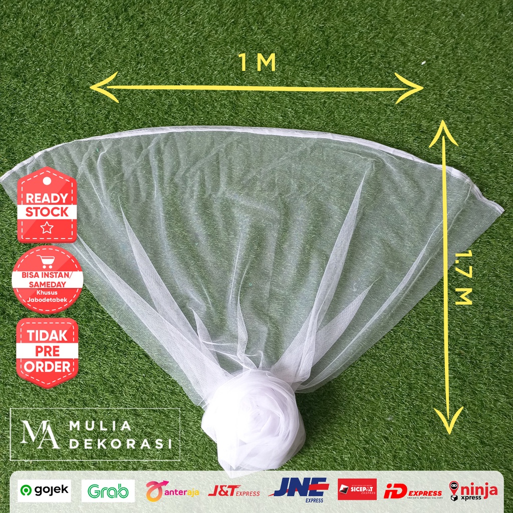 Kain Dekorasi Hiasan Tile Tulle per 1 Meter 1.5 Meter 0.5 Meter Backdrop Lamaran Nikah Aqiqah Khitan