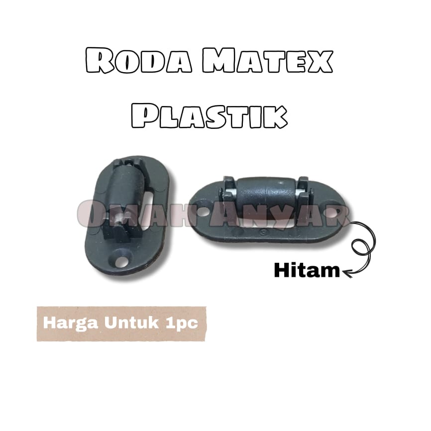 Roda Matex Plastik Lemari Sliding Olimpik Hitam