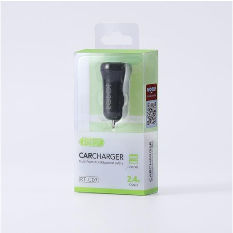 NA -  Car Charger 2.4A 2Usb Robot Charger Mobil Dual Usb C 07