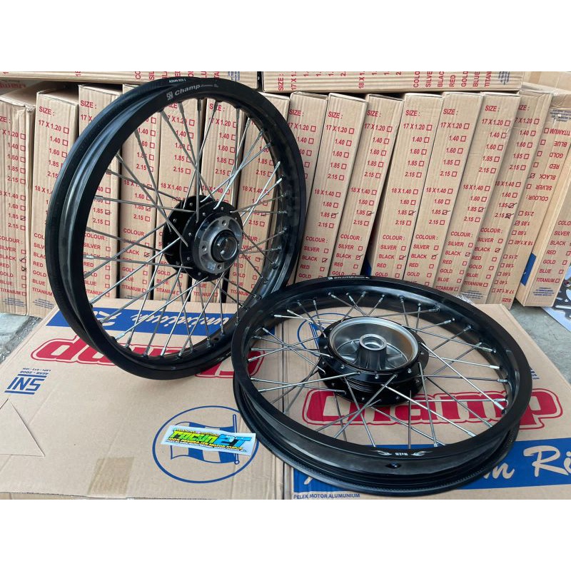 velg ring LINGKARAN set RX king champ copy TK tromol ORIGINAL HITAM GLOSY R18