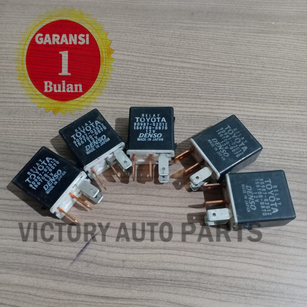 Relay toyota 4 kaki 4pin 90987-02012 156700-0870 ORI COPOTAN DENSO JAPAN