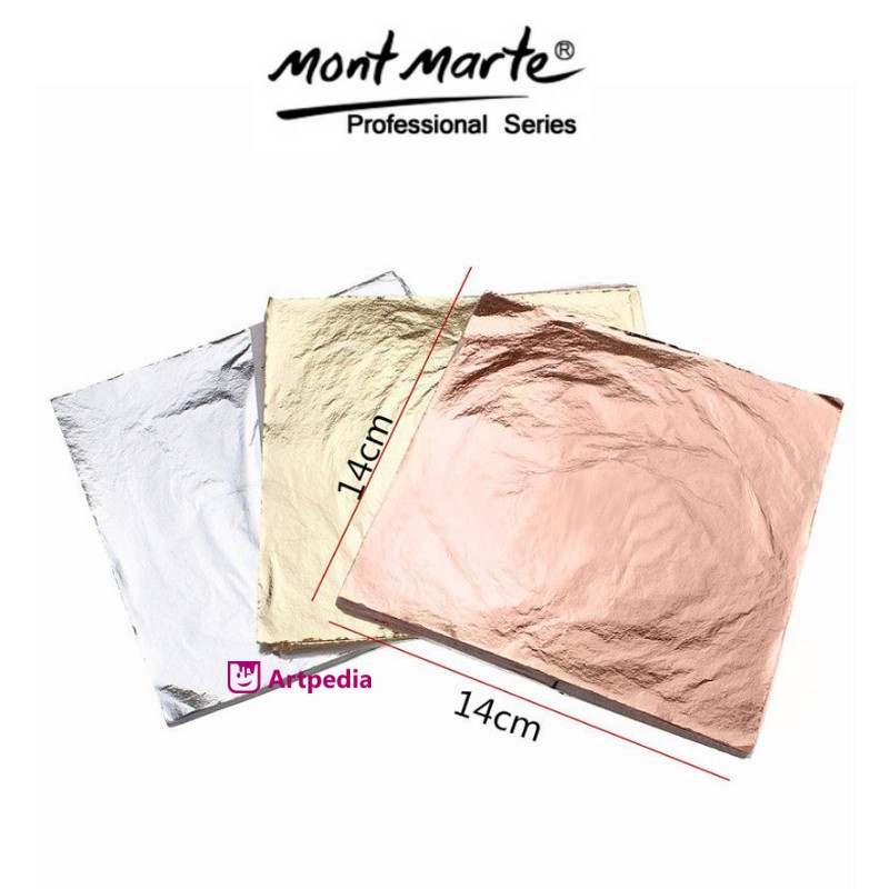 BEST SELLER  Mont Marte Imitation Gold Leaf 14x14cm 25 Sheet / Mont Marte Gold Leaf 25 Lembar
