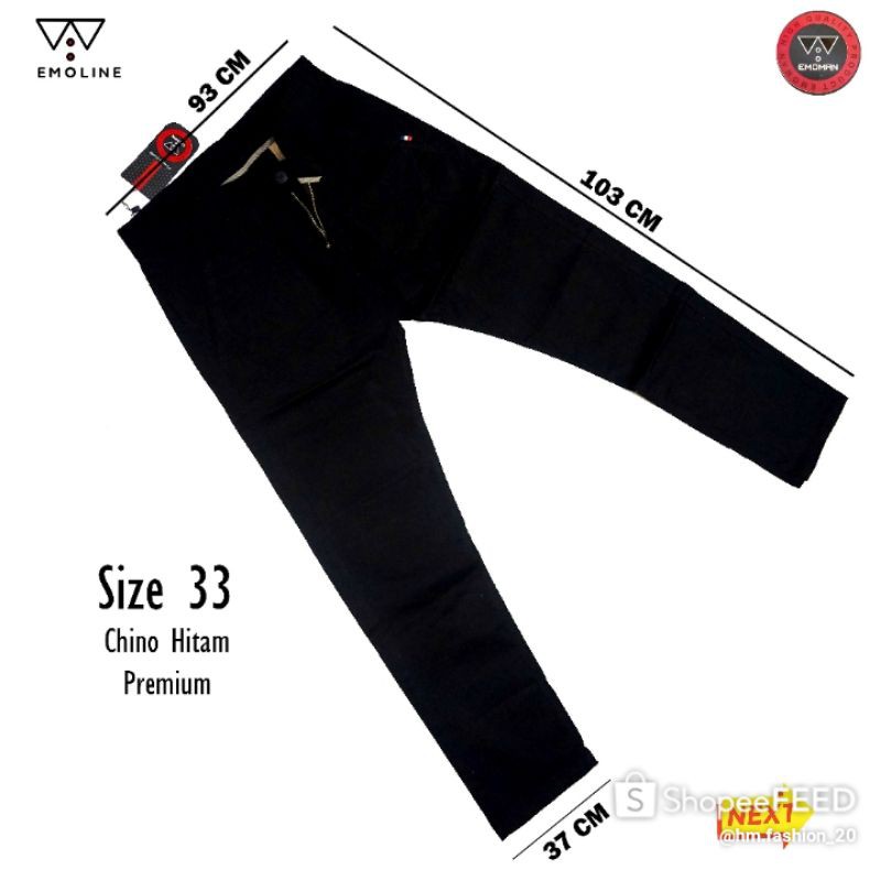 Celana Chino pria - Chino premium - celana Chino Stretch slimfit original - celana Chino pria hitam