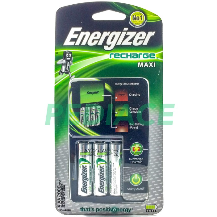 Energizer Recharge MAXI Charger Baterai AA - AAA Included 4 AA 2000mAh