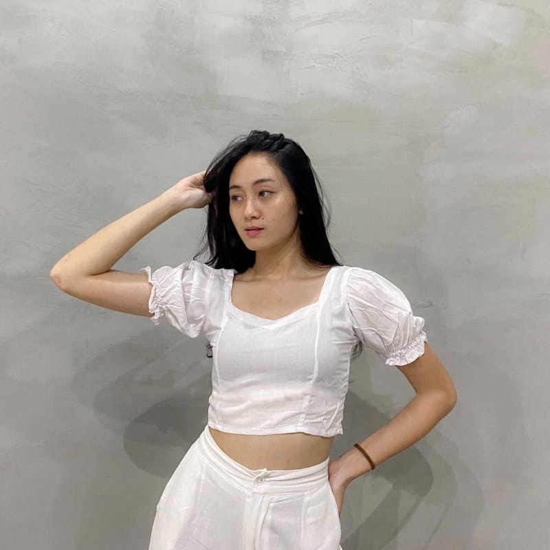 BEFAST - ZEC OOTD Blouse DITNA / Viola Crop Top / Blouse Crop Model terbaru / Pakaian Wanita Modis / Blouse Crop Polos / Fashion Wanita Remaja Kekinian / Atasan Lengan Pendek / OOTD Wanita Ala Style Korean / Blouse Trendy / Terlaris