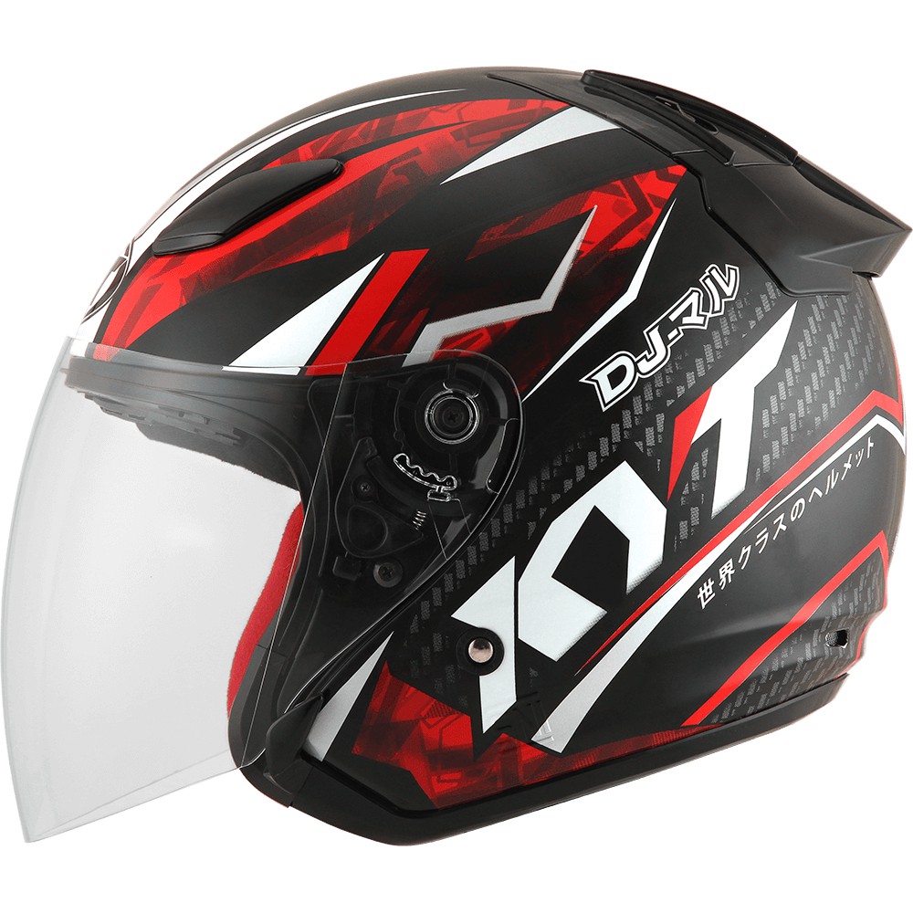 Helm KYT DJ Maru #15 - Black/Red | Shopee Indonesia