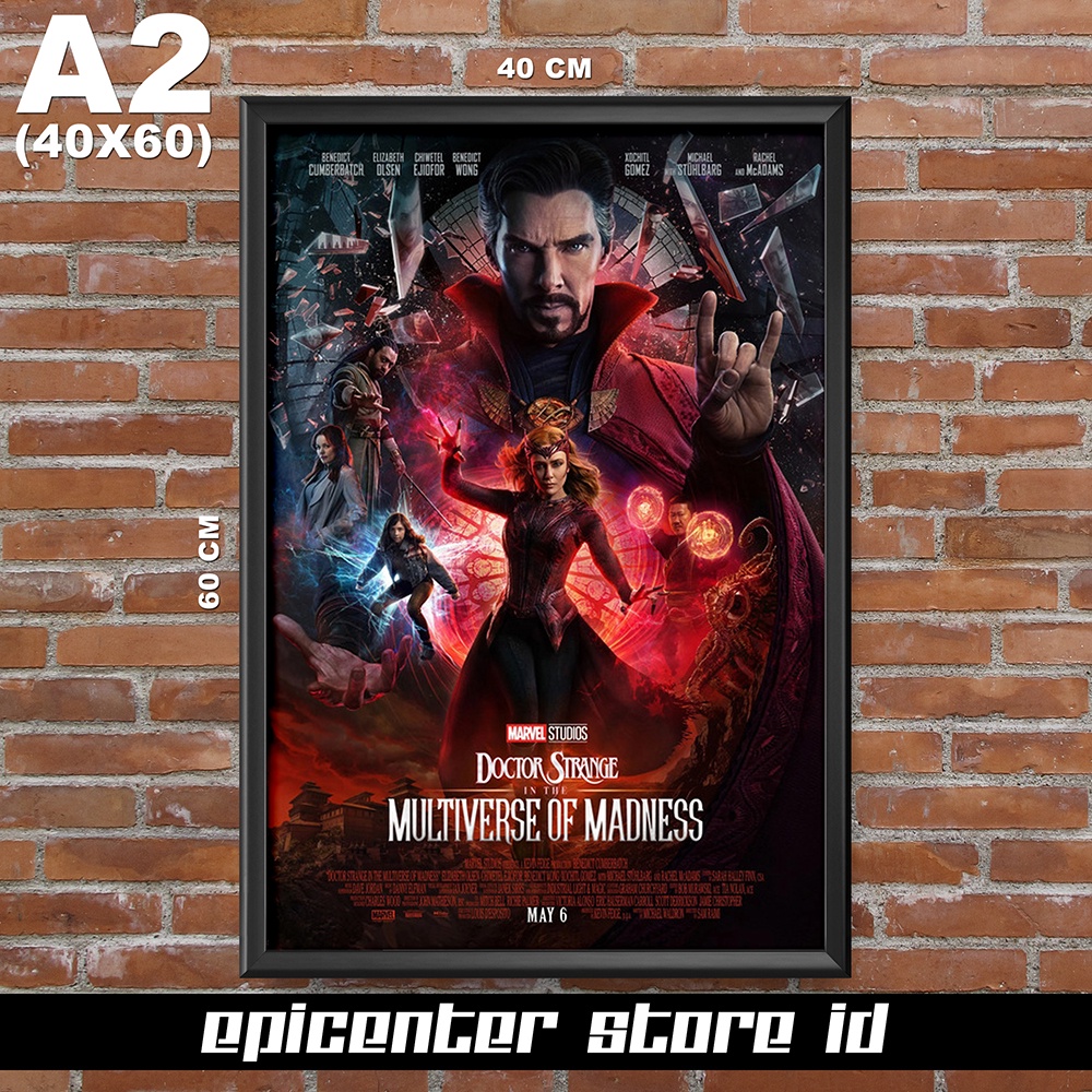 Poster Film Dr Strange Multiverse of Madness - Official 1 40x60 + Frame