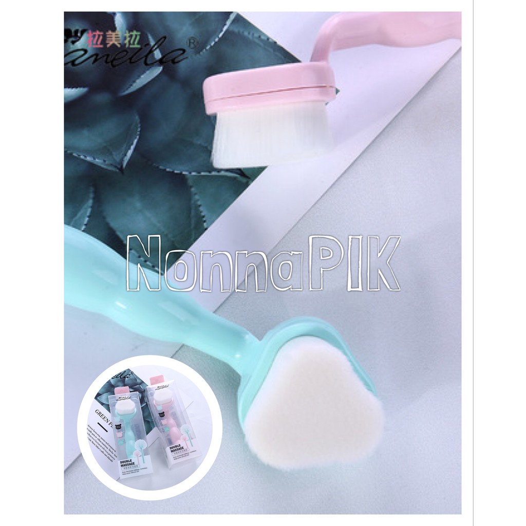 Facial Pore Cleansing Brush + Holder / Sikat Muka / Sikat Wajah IMPORT KOREA