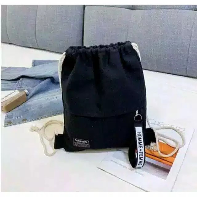 Ransel Serut Homme femme Backpack Fashion Murah Meriah