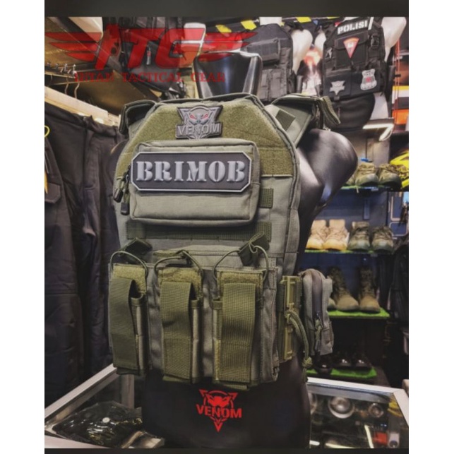 ROMPI BODYVEST TACTICAL VENOM MILITARY HIJAU ARMY