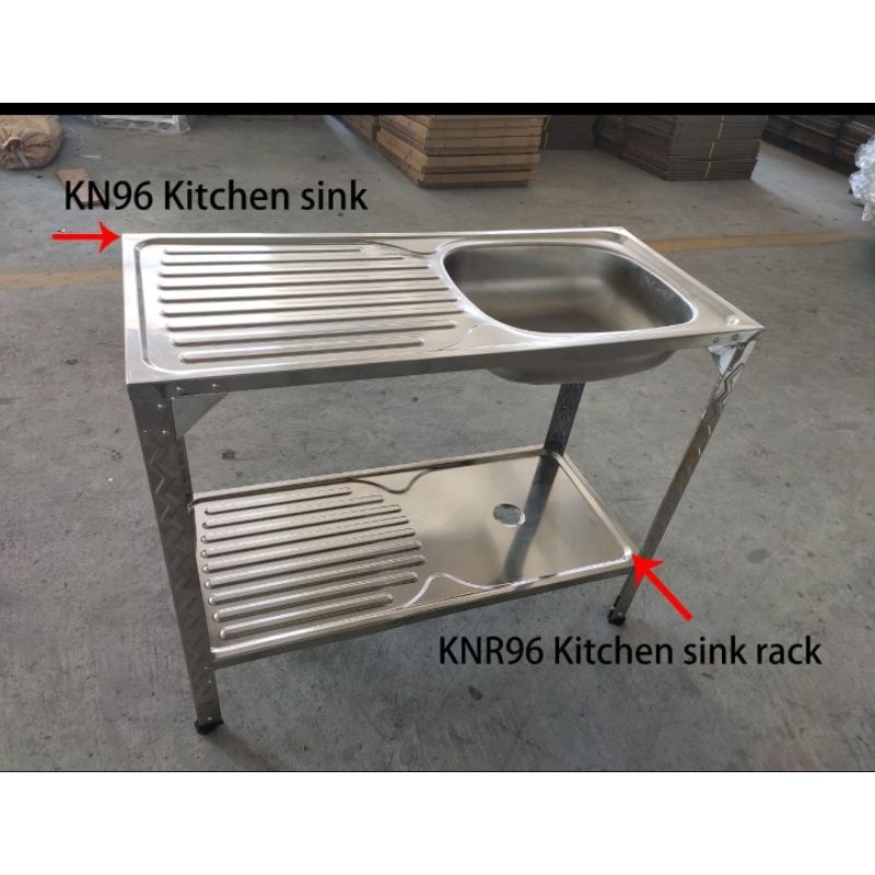 BAK CUCI PIRING PORTABLE BAK CUCI PIRING STAINLESS KAKI BAK CUCI PIRING 96CM