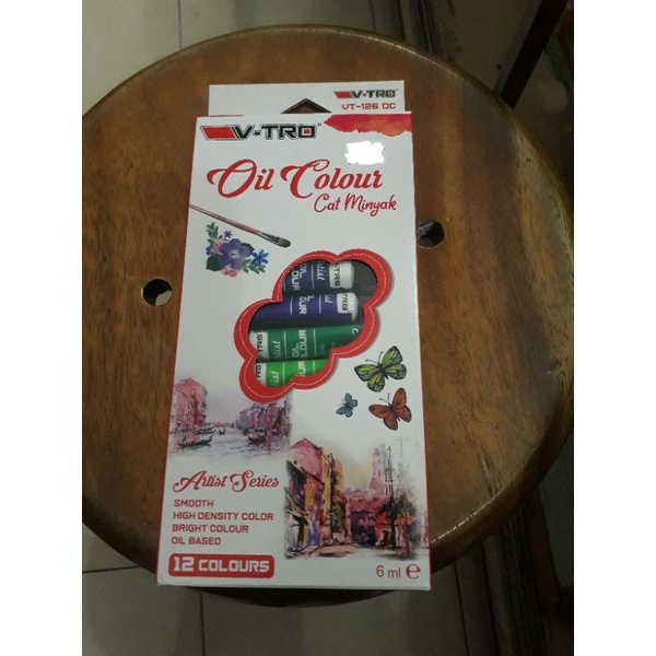 

Cat Minyak V-TRO/ Oil Colour V-TRO 12 Warna x 6ml