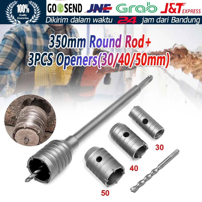 4 PCS/Set 30/40/50MM Adaptor Konektor Mata Bor Pelubang Beton Hole Saw Hollow Core Hole Saw Pelubang
