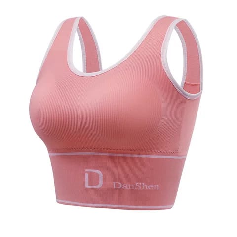 Sport Bra Gym Bra Olahraga Push Up Wanita Tanpa Kawat Sexy Import Tmall88-PINK