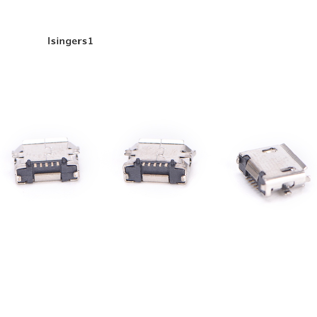 (lsingers1) 10pcs Konektor Micro USB 5 pin B Female Untuk Soket Charging 5 pin