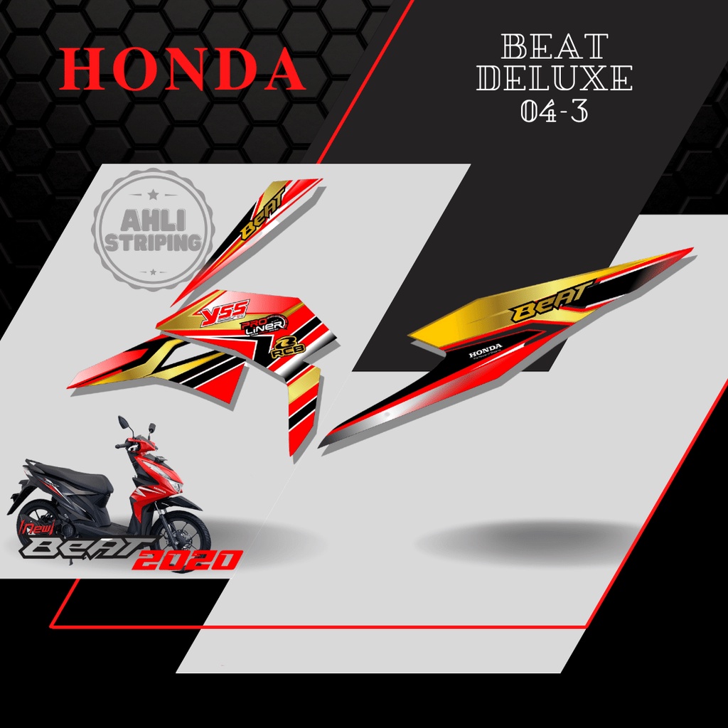 Sticker Striping List Variasi HOLOGRAM SF Beat Deluxe 2020 AH 04