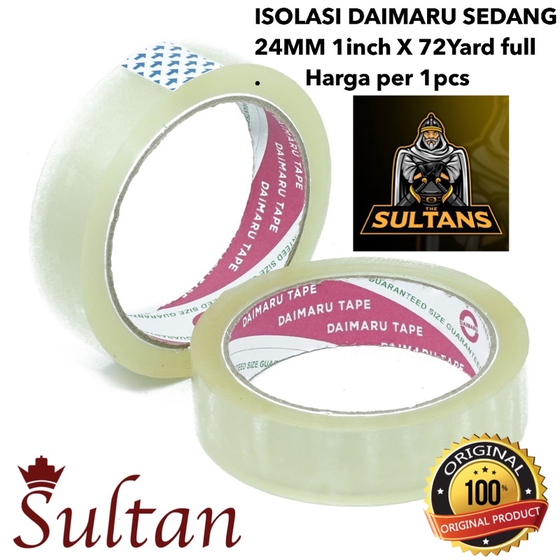 GROSIR ISOLASI DAIMARU ORIGINAL UKURAN SEDANG 24MM 1INCH 72YARD FULL