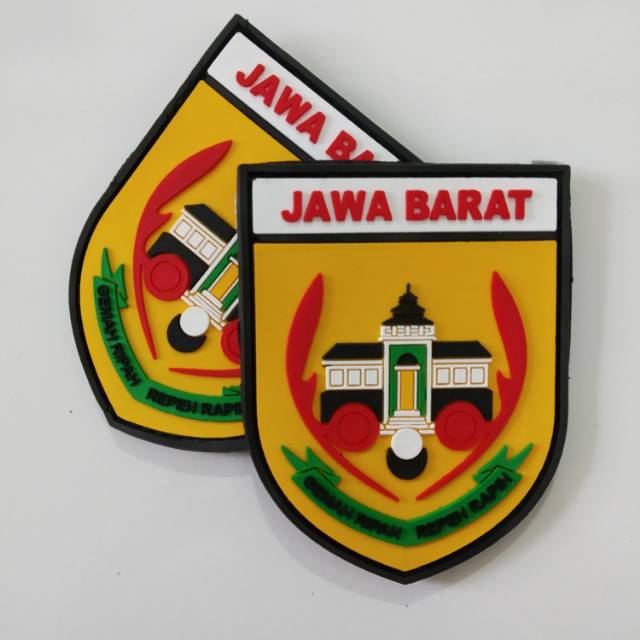 Jual patch rubber LOGO JABAR ( JAWA BARAT ) /tempelan emblem karet ...