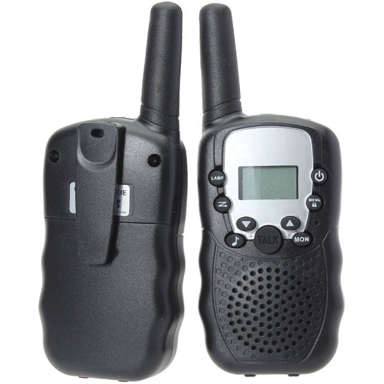 Retevis Mini Pairs Walkie Talkie LED Light 1 Pairs T-388 Black