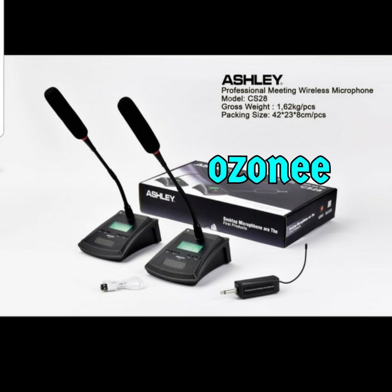 MIC PODIUM MEJA ASHLEY CS28 WIRELLES MICROPHONE CS 28 ORIGINAL