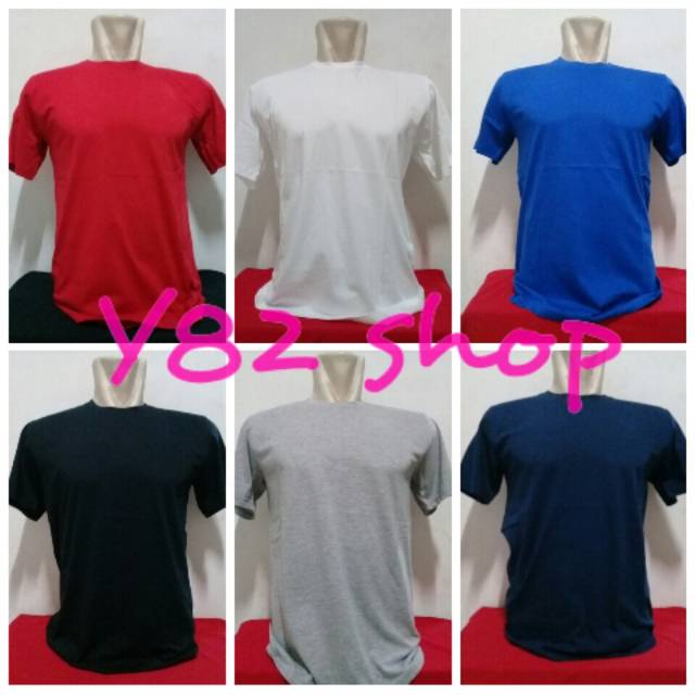  30s KAOS  POLOS  PENDEK OBLONG POLOS  COTTON COMBET Shopee 