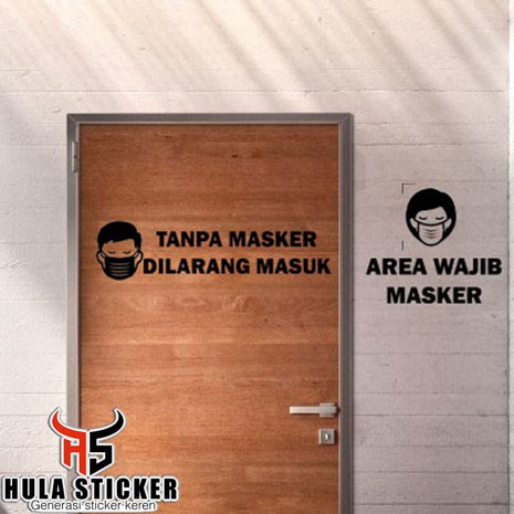 Stiker Sign Depan Pintu Atau Tembok Edisi C0vid