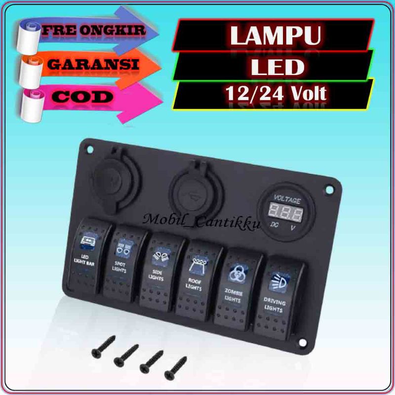 Variasi Lampu Led Swith Kapal Persiar Mobil Truck Truk Canter 12 Volt / 24 Volt