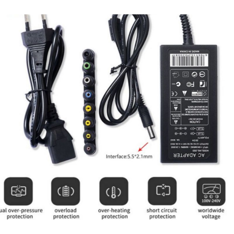 charger laptop cas laptop universal charger notebook adapter 96w