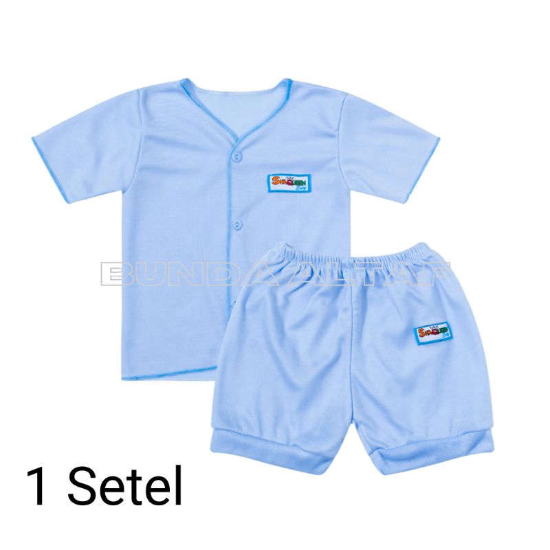 Setelan Baju Celana Bayi SNI Polos 0-3 bulan