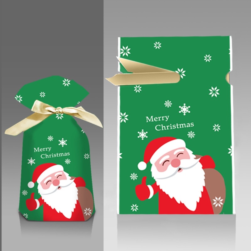 50pcs / lot Tas Permen Desain Santa Claus Untuk Dekorasi Natal