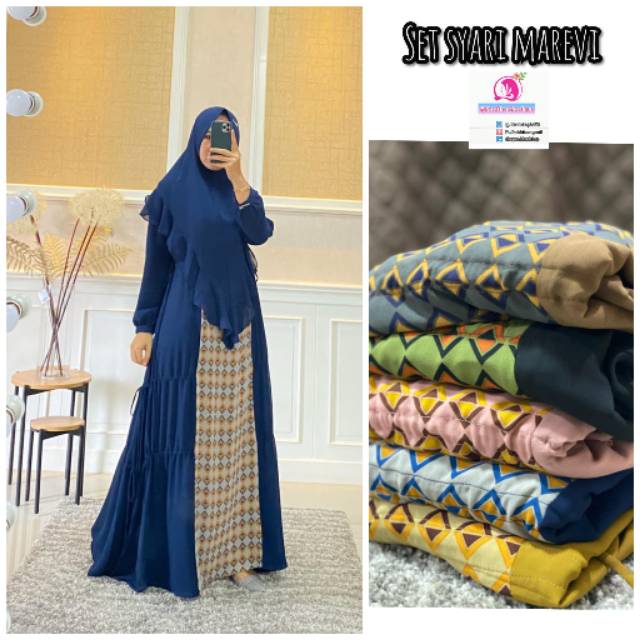 Gamis marevi ori setelan syari