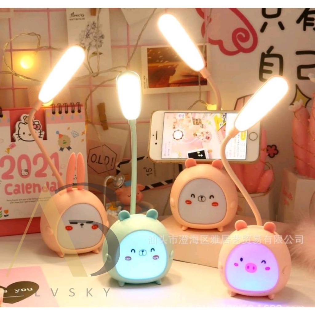 LAMPU MEJA LED DEER / LAMPU BACA / LAMPU BELAJAR / READING LAMP / LAMPU MEJA BELAJAR ANAK KARAKTER LUCU