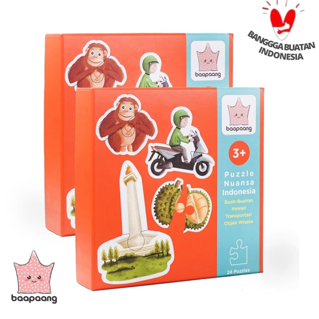 TweedyToys - Baapaang Matching Puzzle Kayu Nuansa Indonesia