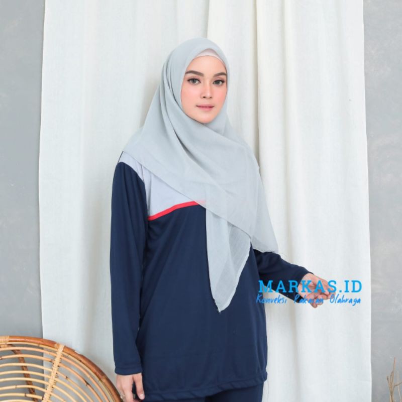 Baju Senam Olahraga Wanita Model Semi Tunik Terbaru