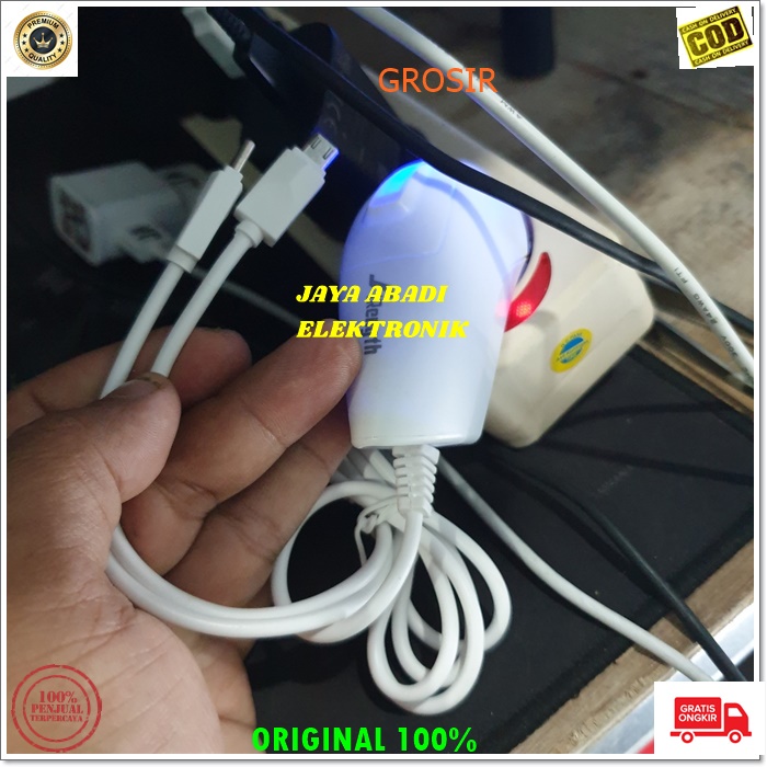 J261 ORIGINAL ADAPPTOR CHARGER 3A 2IN1 KABEL TYPE C DAN MICRO USB SUPPORT FAST CHARGING ADAPTOR TRAVEL ADAPTER CHARGE SEGALA HANDPHONE ANDROIT casan tc quick quallcomm real qc 3.1 A bisa juga untuk semua hp Samsung sony xiaomi dll yg support fast charger