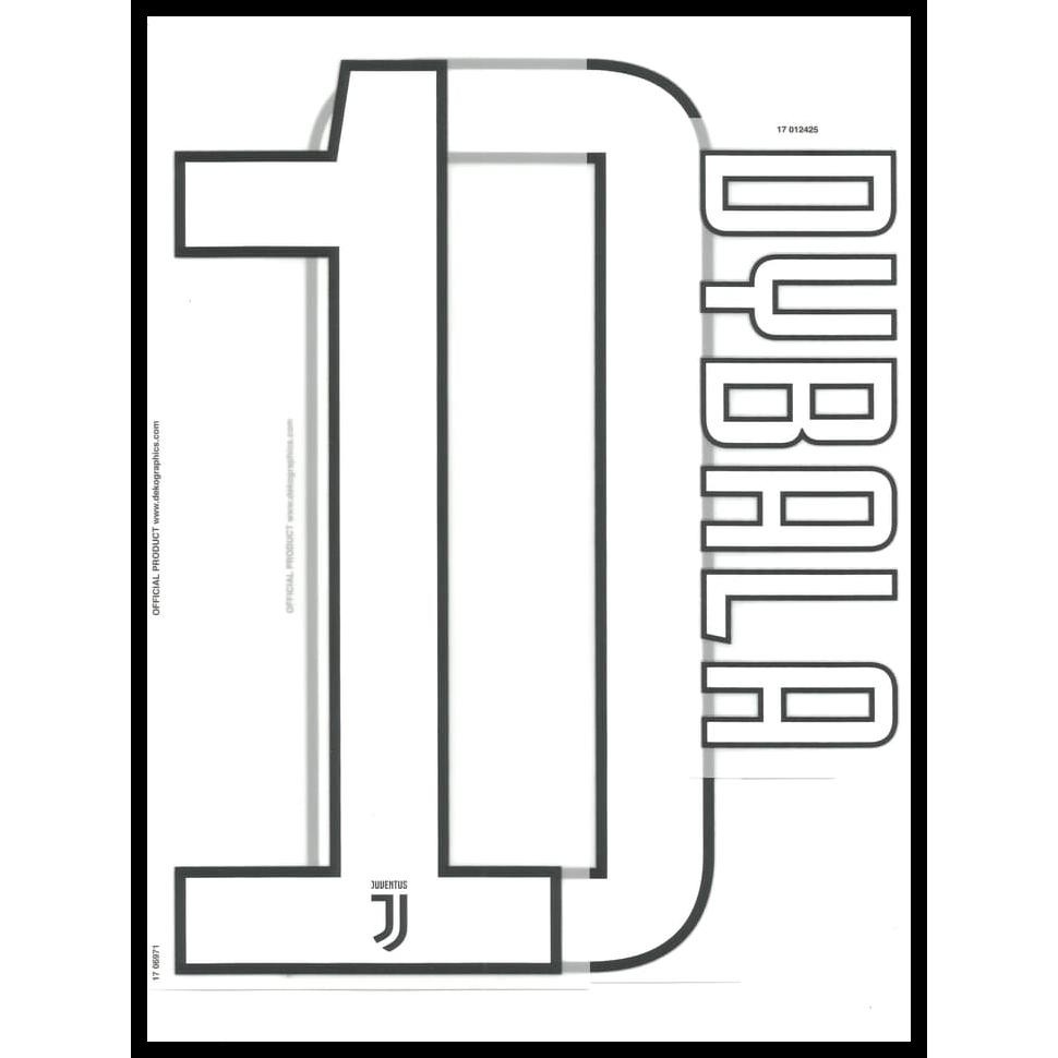 READY STOK NAMESET JUVENTUS 2017-18 HOME. DYBALA. ORIGINAL NAMESET.