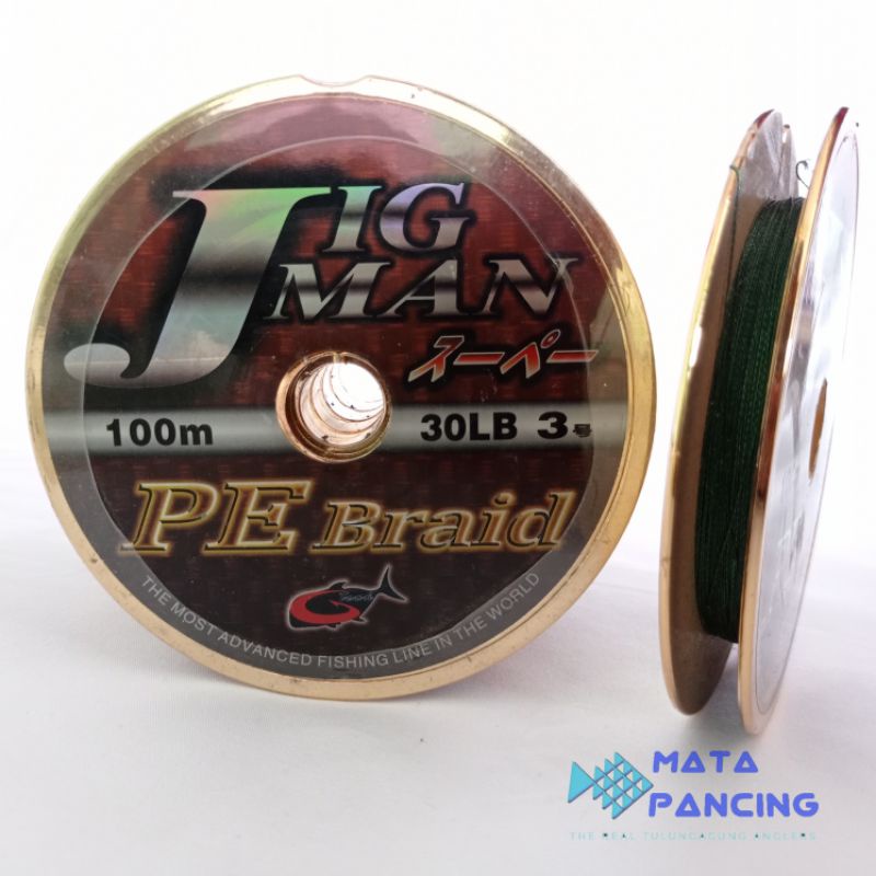 Pe benang pancing gtech jigman pe braid x8 100m connecting