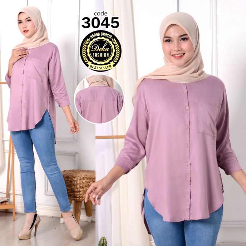 Kemeja wanita / Kemeja wanita botega katun twill 30s - 3045