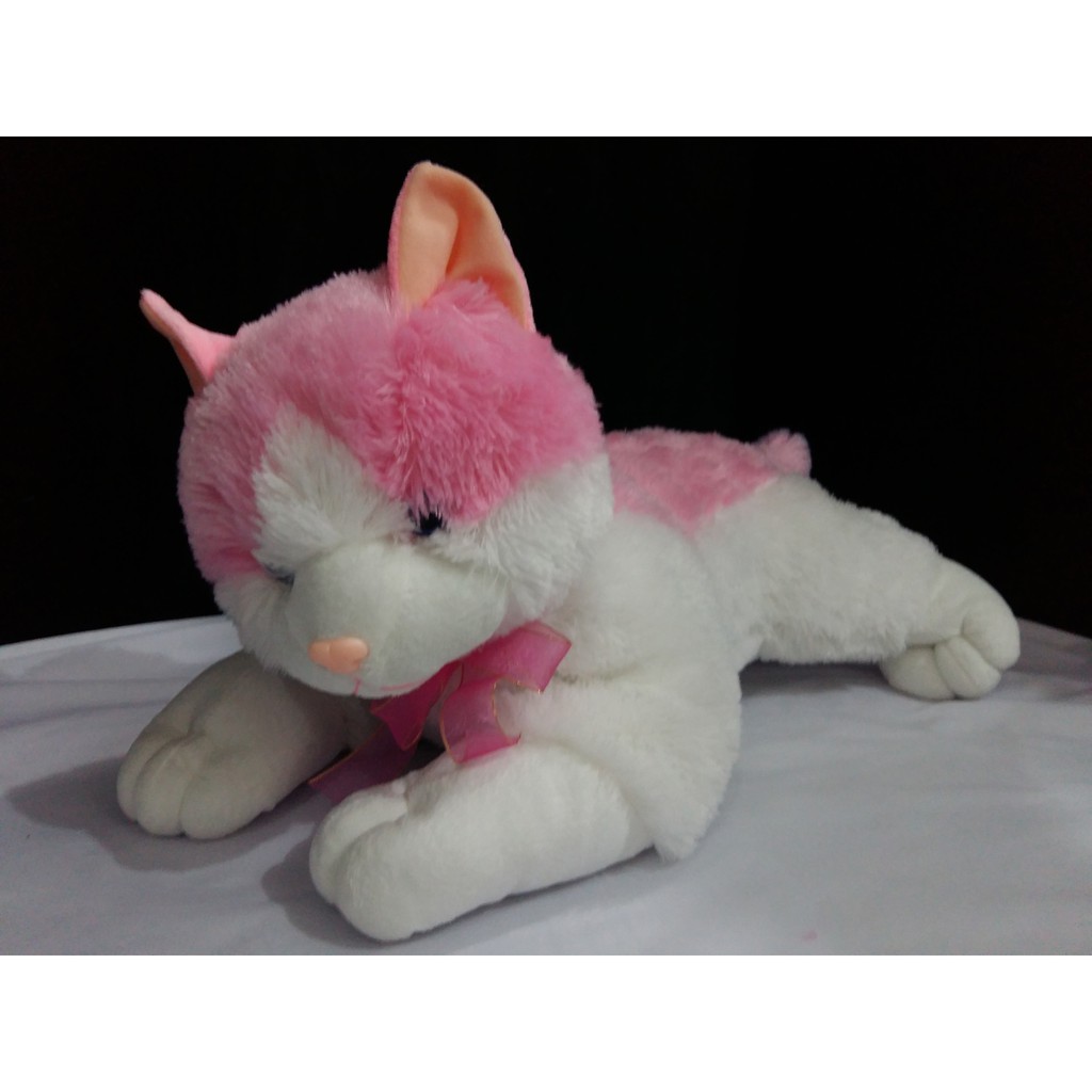 Boneka Lying Cat Jumbo Pink