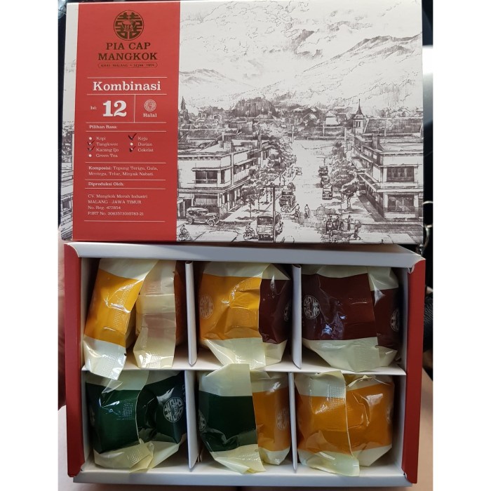 

⭐ COD ⭐ Pia Mangkok Bungkus isi 12 khas Malang New Packaging - Kacang Hijau