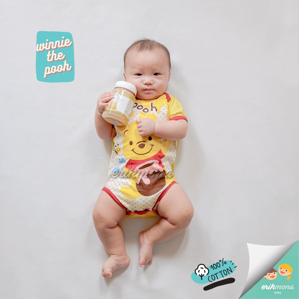 baju bayi jumper bayi bear kuning winnie the pooh