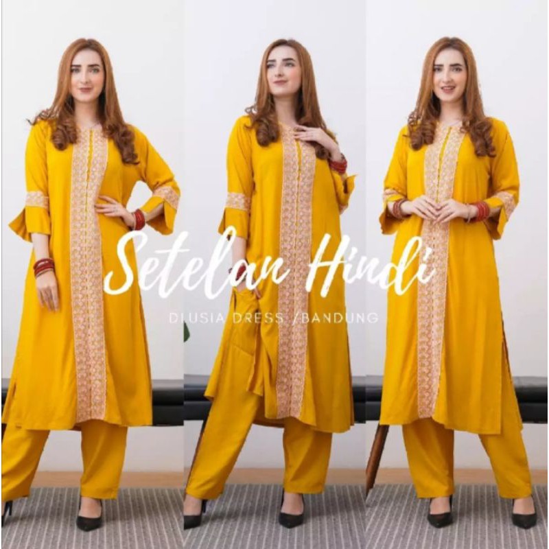 INSPIRASI GAYA ISLAM - Dress Dlusia / Bandung / Setelan Hindi Bandung / Fashion Wanita (BISA COD)