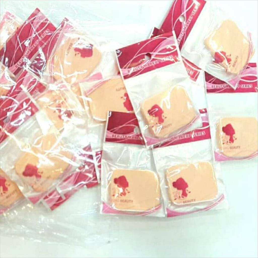 YA 843. Spon bedak foundation beauty sponge puff powder make up spons kotak bundar