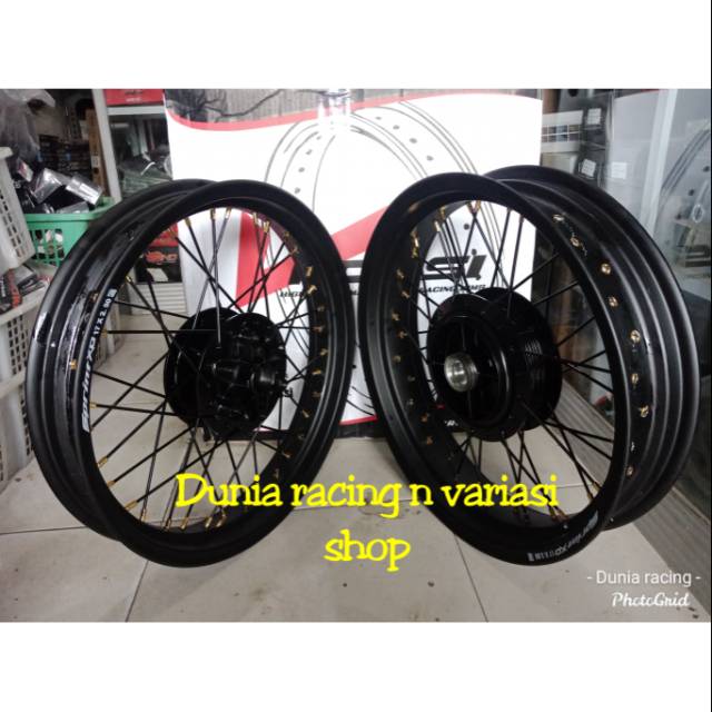 Paketan Velg Pelek Scorpio 160 185 215 250 300 350 450 17 Tromol jari jari sama stel Paket Velg Scorpio
