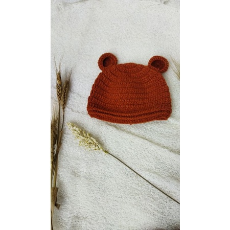 Topi Kupluk bulat Rajut Wol Korea Baby Fashion Import properti foto bayi newborn